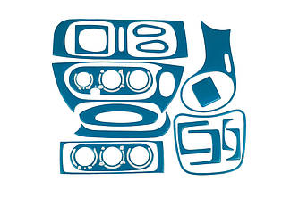 Накладки на панель 1999-2003 (синій колір) для Renault Megane I рр від VLF комп.