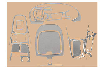 Накладки на панель 00-03 (алюміній) для Nissan Almera N16 2000-2006 рр від VLF комп.