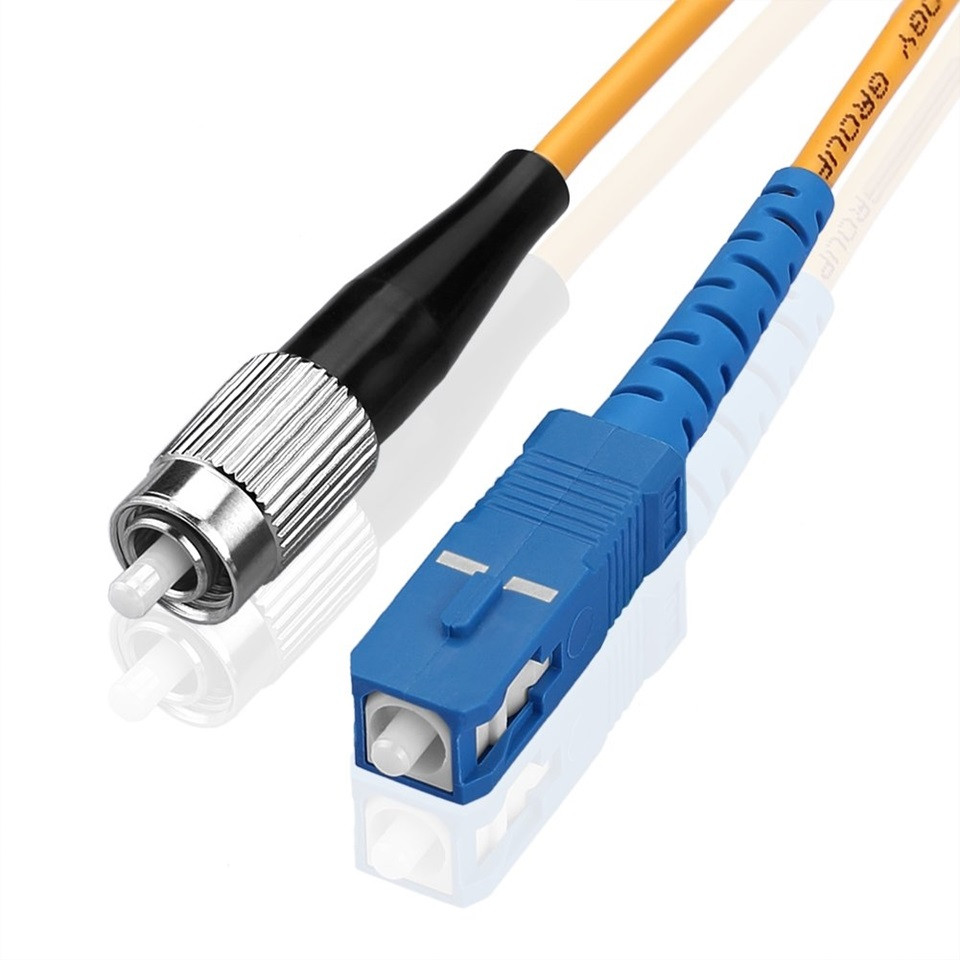 Патч-корд оптичний FC UPC to SC UPC, довжина 3м, одномодовий 9/125 G.652D 3mm, жовтий
