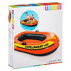 Надувний човен одномісний для дітей Intex 58329 Explorer 147х84х36 см Помаранчевий, фото 10
