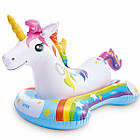 Надувний плотик 163x86 см для плавання та відпочинку на воді у вигляді Єдинорога Intex 57552 Надувна іграшка, фото 2
