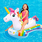 Надувний плотик 163x86 см для плавання та відпочинку на воді у вигляді Єдинорога Intex 57552 Надувна іграшка, фото 3