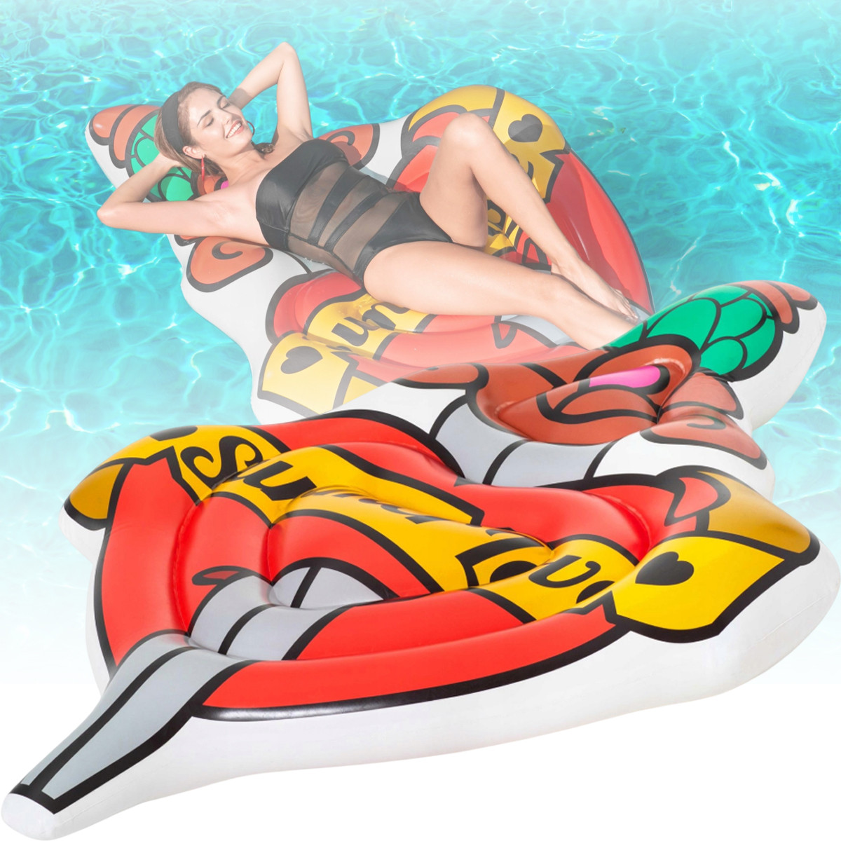 Надувний плотик для плавання та відпочинку на воді Summer Love Bestway 43265 Стильний надувний плотик