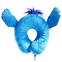 М'яка подушка підголівник Стіч плюш синя 33*29*7см (00279-0), фото 3