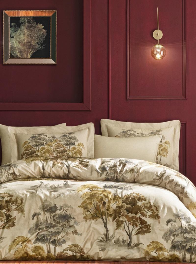 Двоспальний Євро комплект Valeron Feronia Beige Сатин-Premium, фото 1