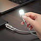 Кабель-світильник HOCO UA38C USB/Type-C to LED light adapter cable Black, фото 4