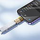 Перехідник HOCO UA36 iP male to USB female OTG transparent adapter Black, фото 5