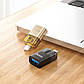 Перехідник HOCO UA36 iP male to USB female OTG transparent adapter Black, фото 6
