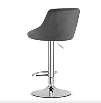 Барний стілець Leobert Kast зі спинкою сірий, фото 5