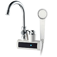 Водонагрівач Zerix ELW22-W 3 kW проточний, на СТІНУ (зі шлангом та лійкою) (ZX4933)