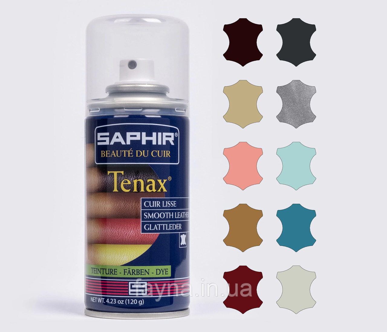 Аерозольна фарба для гладкої шкіри Saphir Tenax Spray, 150 мл