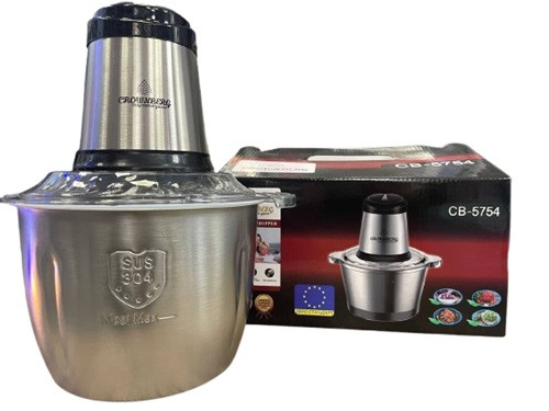 Подрібнювач кухонний Crownberg CB-5754 2 л Метал Блендер з чашею чопер для м'яса овочів кухонний комбайн Лучшая цена
