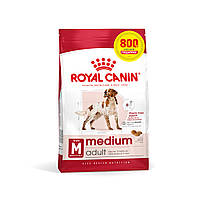 Корм для дорослих собак середніх порід ROYAL CANIN MEDIUM ADULT 3.2 кг + 800 г у подарунок
