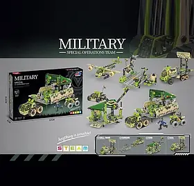 Конструктор STEAM "MILITARY" (358 деталей, гумові шини, у коробці) J 6611