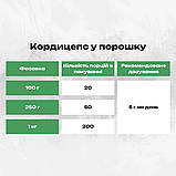 Кордицепс у порошку 100г. Лікувальні гриби кордицепс., фото 2