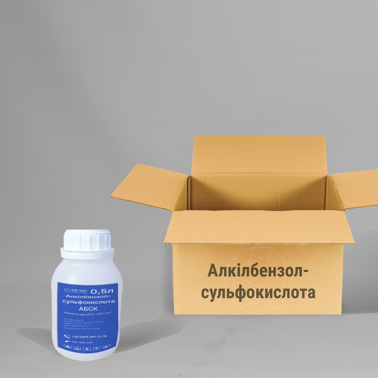 Алкілбензолсульфокислота АБСК у флаконах 0,5л (у коробці 32 флакона)