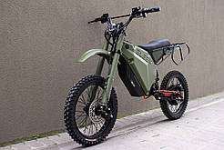 Електровелосипед | Електричний велосипед | ELEEK Atom Military | 3000W | 72V 50Ah | 17"