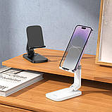 Тримач для телефона HOCO HD8 Blackfish folding desktop stand White (6942007610810), фото 5