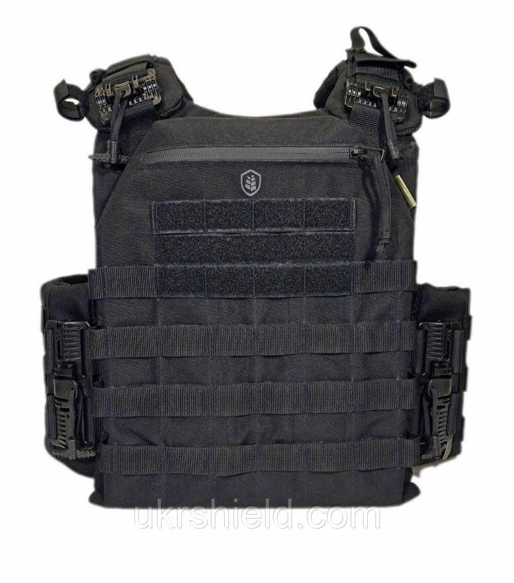 Плитоноска «KAYDASH» Чорний під плиту 25×30 см | Ukr shield