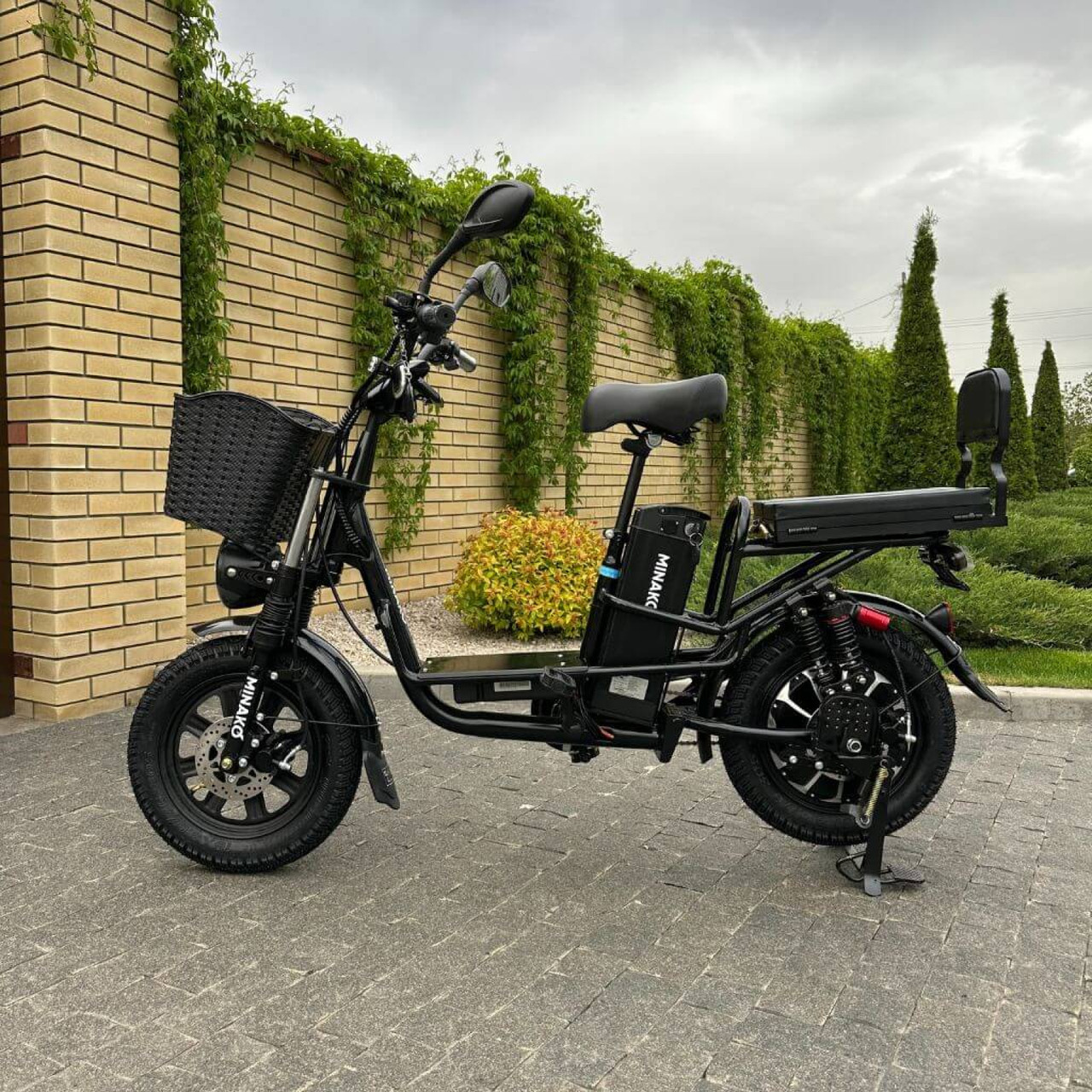 Електровелосипед MINAKO Monster PRO 26Ah 60V 1000W чорний | з розкладним сидінням - багажником