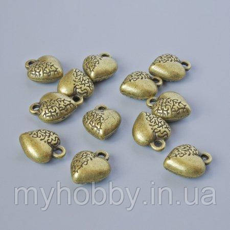 Підвіска "Серце" d-12х9,5мм (2шт)