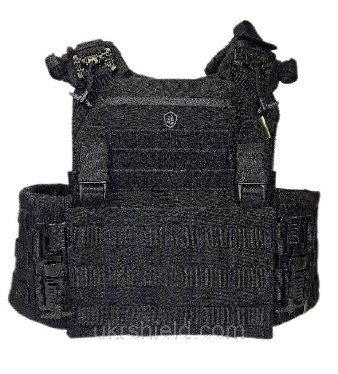 Плитоноска «YURKO» Чорний під плиту 25×30 см | Ukr shield
