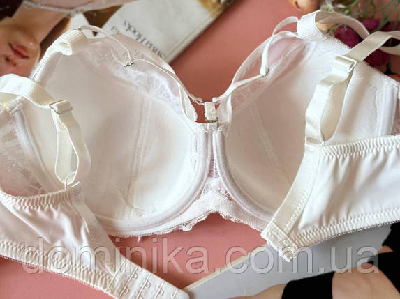 Бюстгальтер з портупеєю молочний, фото 2