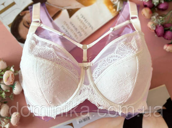 Бюстгальтер з портупеєю молочний, фото 1