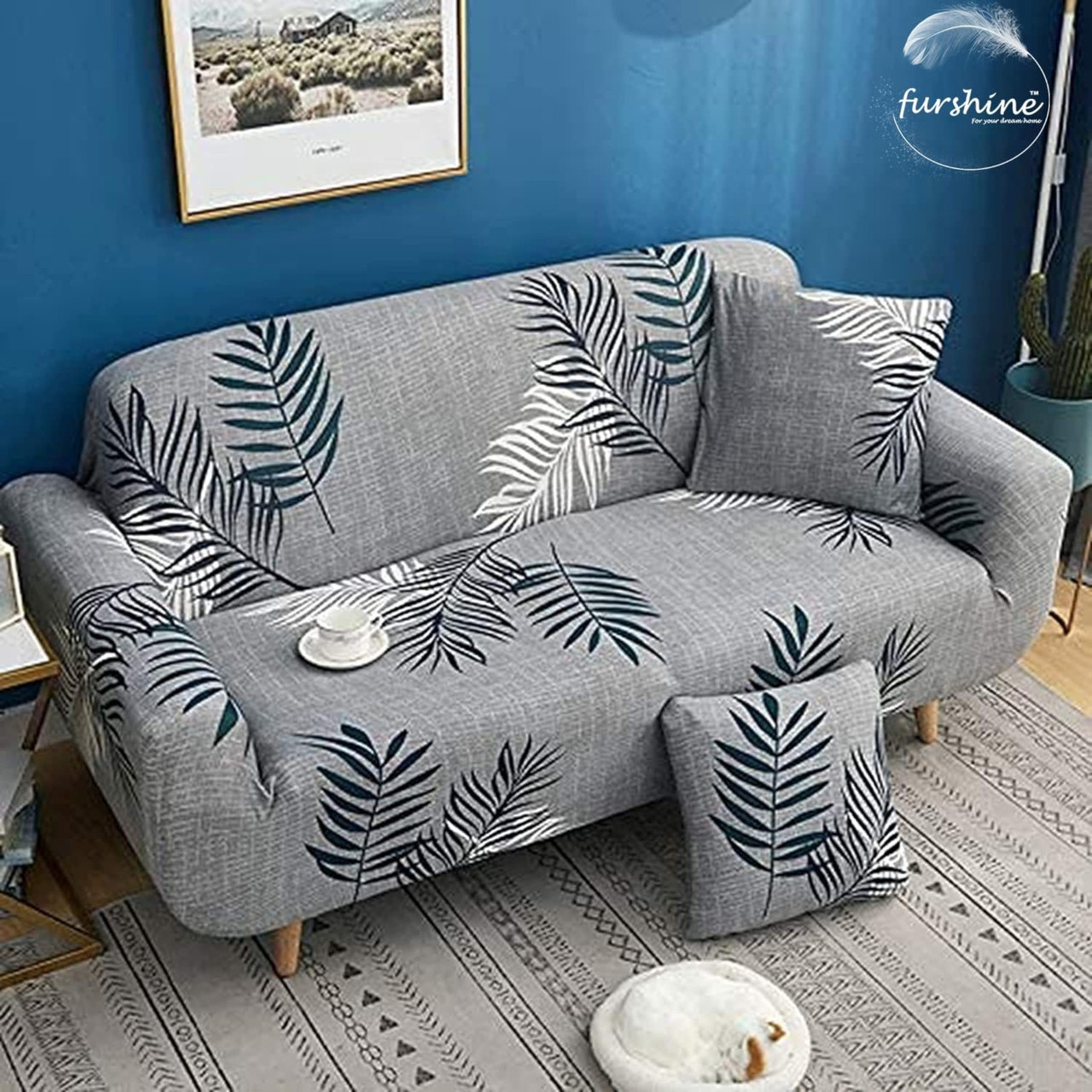 Чохол на диван тримісний (3-х місний) універсальний трикотажний Love You (81170)