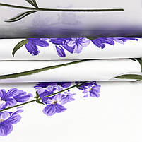 Сатин "Лаванда на белом" 220см, фото 6