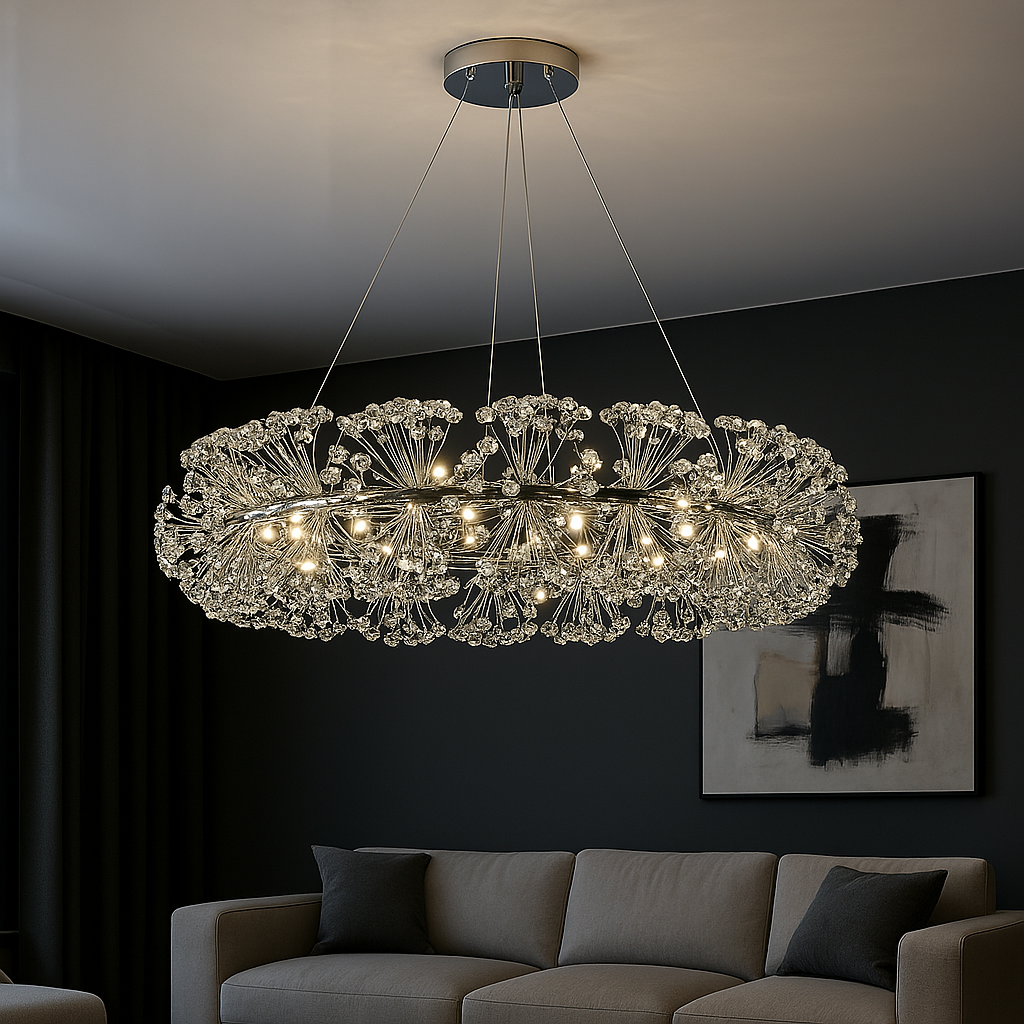 Люстра Кульбаба кришталева Artlight цоколь ламп 20 шт колір Хром 21622/800CH