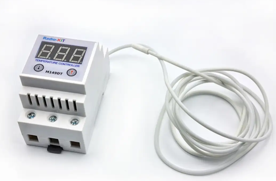 Терморегулятор цифровий  M149DT 8.5KW в DIN корпусі (AC220V), фото 1