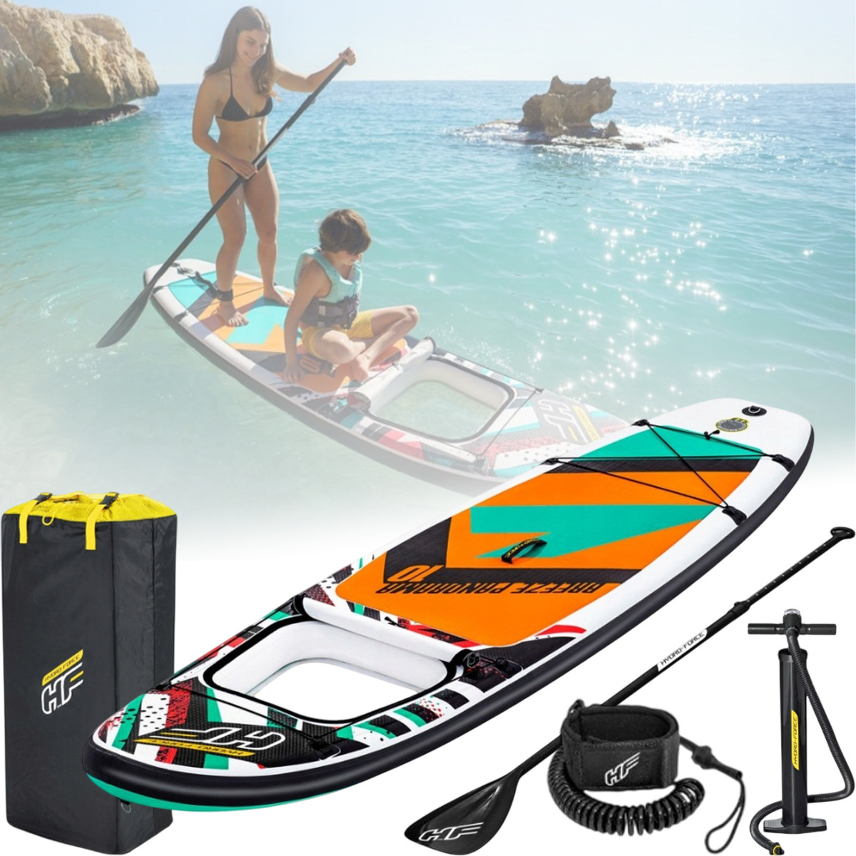 Надувна SUP-дошка з веслом та насосом Bestway 65377 Дошка для SUP серфінгу 305x84x12 см