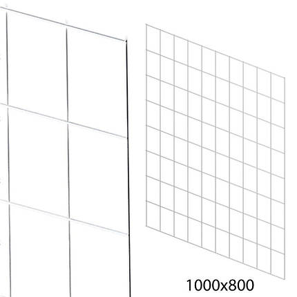 Сітка торговельна 80х100 см (осередок 100х100 мм, D2,5 мм), біла, фото 1