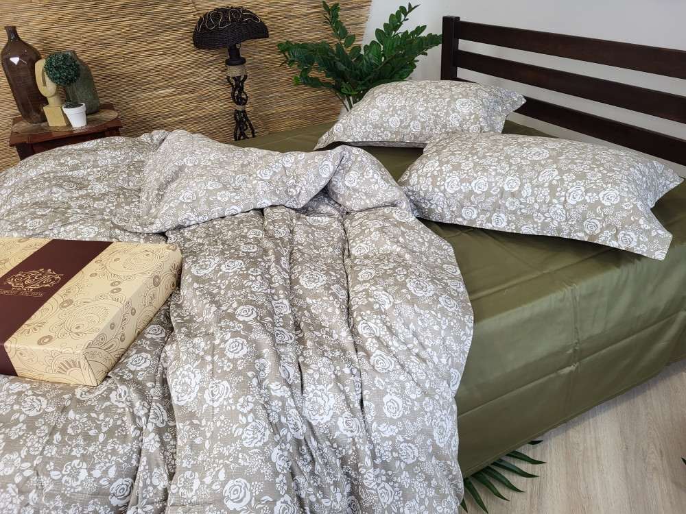 Сатин PREMIUM, MUSCAT OLIVE (Полуторний)