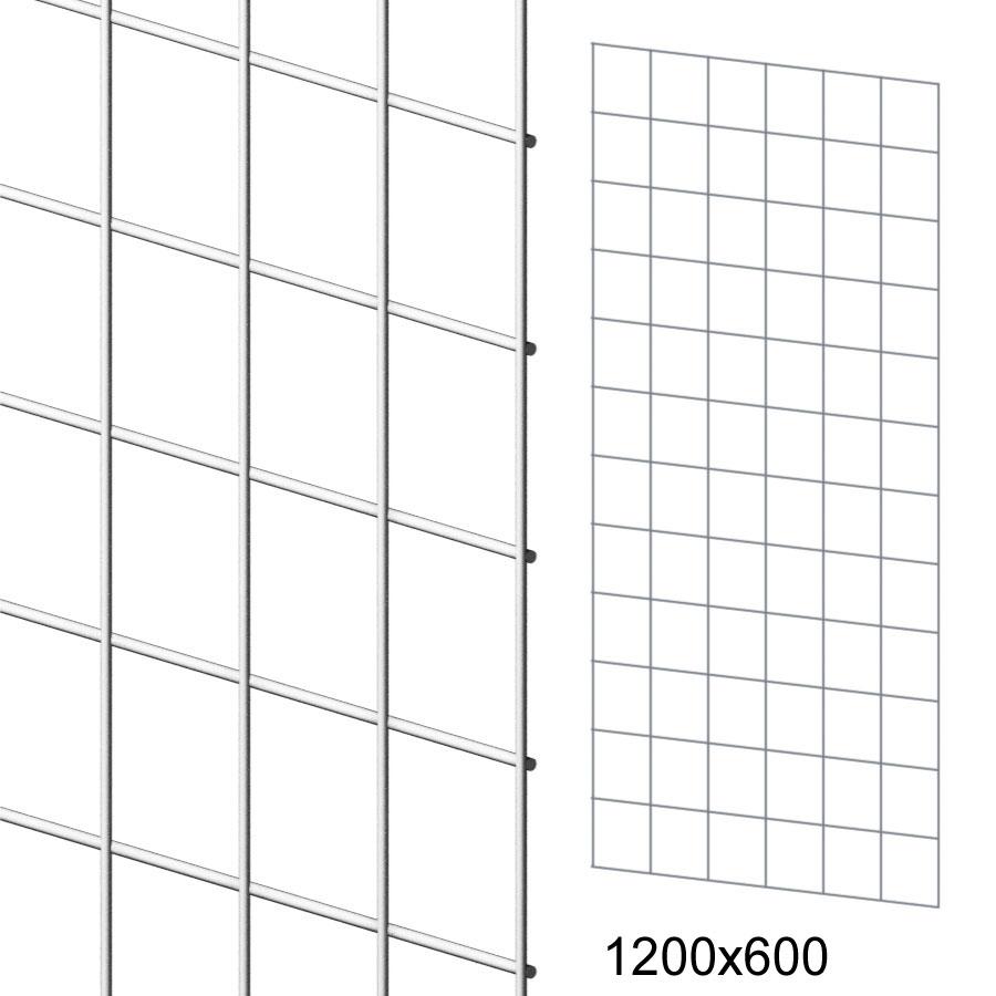 Сітка торговельна 60х120 см (осередок 100х100 мм, D2,5 мм), біла