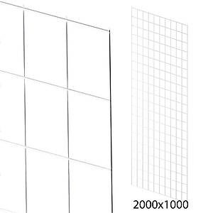 Сітка торговельна 100х200 см (осередок 100х100 мм, D2,5 мм), біла