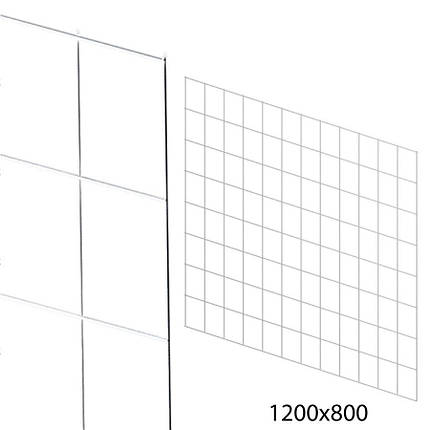 Сітка торговельна 80х120 см (осередок 100х100 мм, D2,5 мм), біла, фото 1