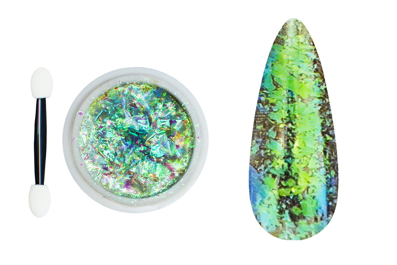 Новинка! Втирка для дизайну нігтів Dream Opal (з пластівцями) №12