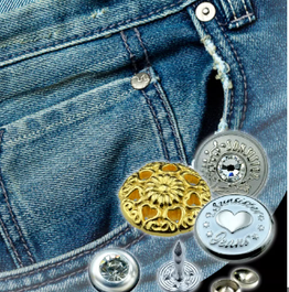 Гудзики болт джинсові, хольнитени