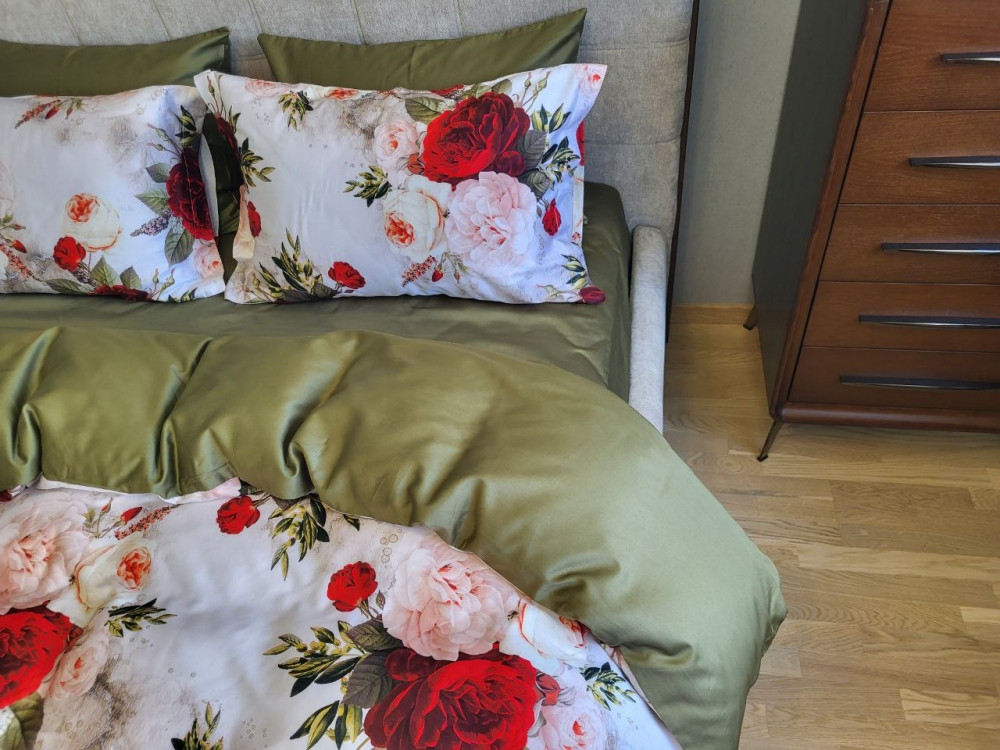 Сатин PREMIUM, ROSE (Полуторний)