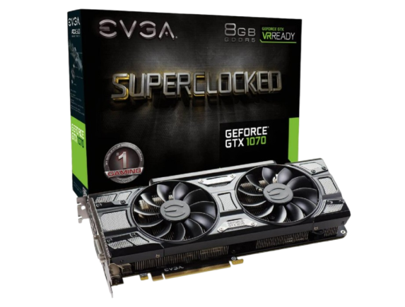 Відеокарта GeForce GTX 1070 8GB EVGA SC GAMING ACX 3.0 (08G-P4-5173-KR) Б/В