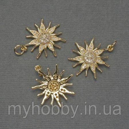 Підвіска 22*19 мм лимонне золото, фото 1