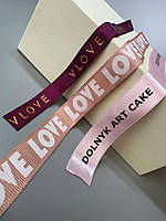 Персоналізовані атласні стрічки 25 мм ширина Брендована стрічка атлас з індивідуальним логотипом