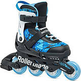 Ролики дитячі Rollerblade Microblade SL Black Sky Blue, фото 4