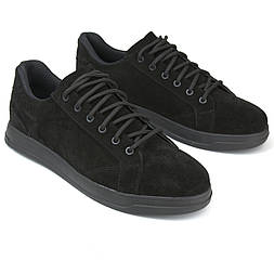 Замшеві чорні кеді кросівки чоловіче взуття весна осінь Rosso Avangard Puran Vel Black