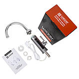 Проточний водонагрівач WEZER SDR-A16T для кухні, поворот.вилив, датчик темп., 3,3 кВт, сірий, фото 2