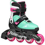 Ролики дитячі Rollerblade Microblade XT Black Sea Green, фото 3