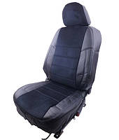 Авточохли Nissan X-Trail (T-32) 2014- Екошкіра середина алькантара чорна (з підлокітником) 5 підгол-ів