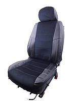 Авточохли VW Passat B6/B7 2005 - Екошкіра середина алькантара чорна (з підлокітником) 5 подголовников